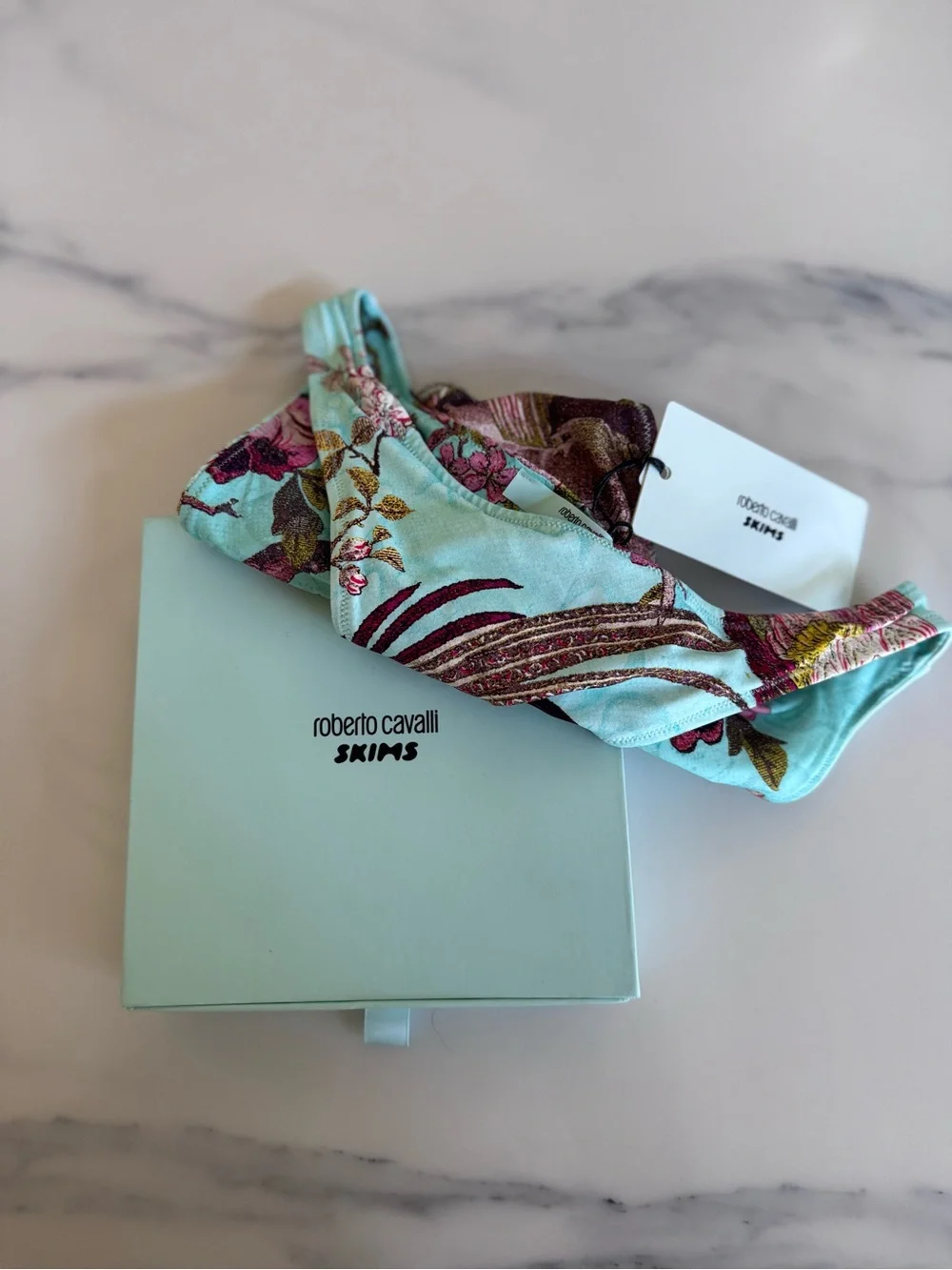 NWT rare SKIMS x roberto cavalli dipped bikini - Fagianella print